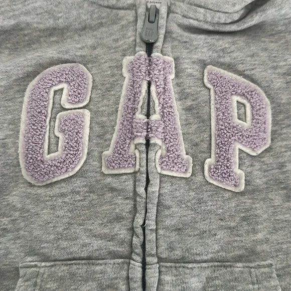GAP Gray Zip-Up Hoodie with Logo - Picture 2 of 4